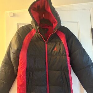 Black and Red Puffer Jacket